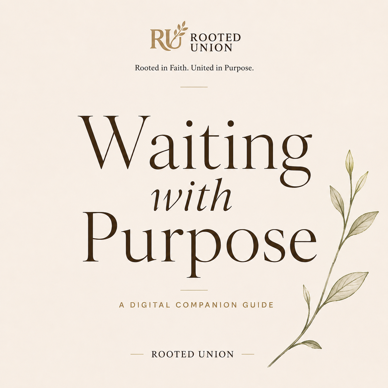 Cover of the Waiting with Purpose digital companion guide